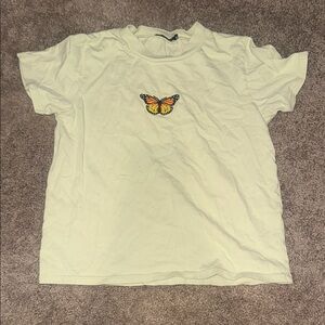 Brandy Melville Light Yellow Tee